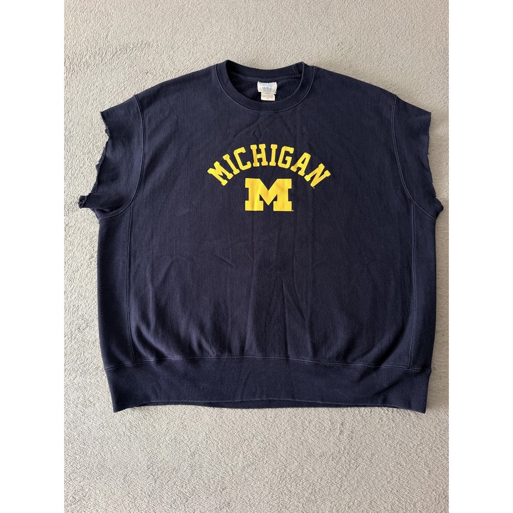Michigan Wolverines Reverse Weave Sweatshirt Mens 2XL NCAA Football Champion